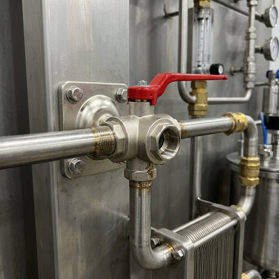 1/2" BSP Female 3-Way T Port Ball Valve, 32 Bar