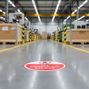 Dark Gray Premium No Pedestrian Access Floor Sign - Slip Resistant Safety Signage