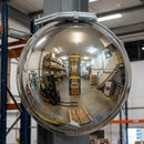 800mm Diameter Half-Sphere Safety Dome Mirror, 180° Convex View