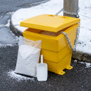 50 litre grit bin winter kit with rock salt and scoop