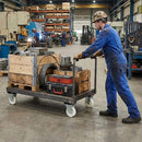 Pressed Steel Fixed Castors Wheel with White Nylon - 80mm-200mm, 120kg-230kg Load Capacity