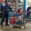 Pressed Steel Fixed Castors Wheel with White Nylon - 80mm-200mm, 120kg-230kg Load Capacity