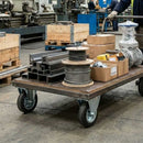 Pressed Steel Fixed Castors with Black Rubber on Pressed Steel Wheel