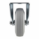Pressed Steel Fixed Castors with Grey Rubber Wheel