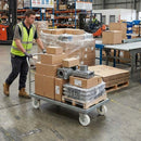 Pressed Steel Swivel Castors Wheel with White Nylon & 4-Hole Top Plate - Robust Load Capacity