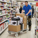 Pressed Steel Swivel Castors with Brake & White Nylon Wheels - 80mm-200mm, 120kg-230kg Load