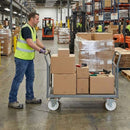 Pressed Steel Swivel Castors with Brake & White Nylon Wheels - 80mm-200mm, 120kg-230kg Load