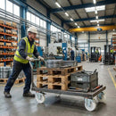 Pressed Steel Swivel Castors with Brake & White Nylon Wheels - 80mm-200mm, 120kg-230kg Load