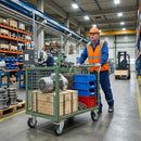 Pressed Steel Swivel Castors with Brake and Black Rubber on Pressed Steel Wheel