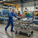 Pressed Steel Swivel Castors with Brake and Black Rubber on Pressed Steel Wheel