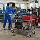 Pressed Steel Swivel Castors with Brake and Black Rubber on Pressed Steel Wheel
