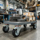 Pressed Steel Swivel Castors with Brake and Black Rubber on Pressed Steel Wheel