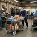 Pressed Steel Swivel Castors with Grey Rubber on Pressed Steel Wheel - 80mm to 200mm