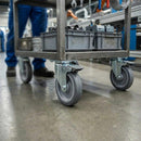 Swivel Castors with Brake and Thermoplastic Rubber Wheel - 60mm-125mm, 40kg-100kg Load