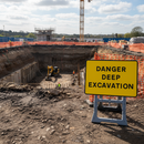 Dim Gray Premium Quick-Fit Sign Face for Deep Excavation Safety