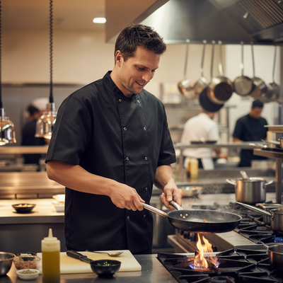 Professional Short Sleeve Chef's Jacket - Comfortable and Durable