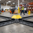 Slate Gray Heavy Duty 3-Channel Cable Ramp - Angled Design for HGVs