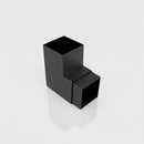 Flush Joint Aluminium Downpipe Bend 72x72mm — Textured Black / 92.5 Degrees