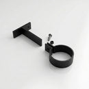 Adjustable Aluminium Pipe Clip 63mm Diameter — Textured Black