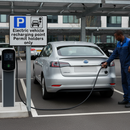 Dark Slate Gray Professional EV Permit Holders Only Sign Face - Weather Resistant