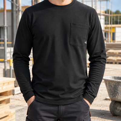Long Sleeve Performance Work T-Shirt - Black