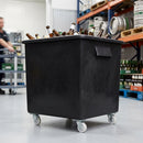 185 litre recycled bar truck black with castors
