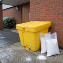 110 litre lockable grit bin, UV-stabilised polyethylene