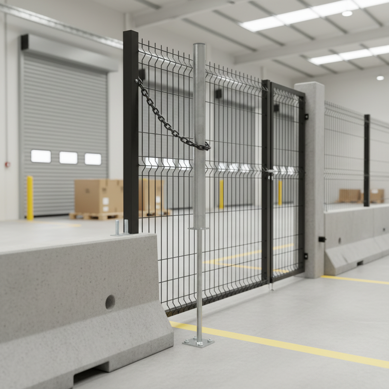 Dark Gray Premium Gate Adaption Pole - Short for Barrier Systems
