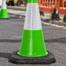 Two-Part Traffic Cone with Reflective Sleeve - 750mm Green (view 2)
