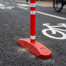 Cycle Lane Divider, Flexible Post or Reflective Base - Red or White