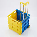 Folding Box Truck 25kg Capacity - Blue & Yellow Plastic (view 2)