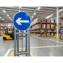 Light Slate Gray Reversible Quick-Fit Sign Face for Traffic Direction - Diagram 606