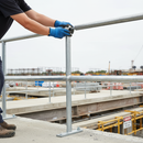 White Smoke Premium Heavy Duty Ball Post with Angled Base and Galvanised Finish for Versatile Applications