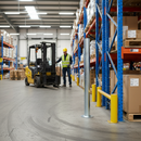 Rosy Brown Premium Fixed Galvanised Post with Plastic Cap - 750mm Height