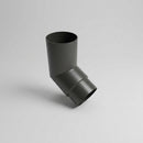 76mm Diameter Flush Joint Aluminium Downpipe Bends — RAL 7022 / 112.5 Deg
