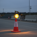 Dim Gray High-Performance LED Traffic Cone Lamp for Road Safety