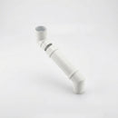 Flush Joint Adjustable Swanneck 63mm Downpipe Connector — RAL 9016