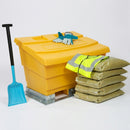 6 cu ft grit bin winter pack with salt and tools