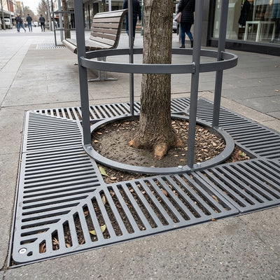 Square Steel Tree Grille 10mm Galvanised