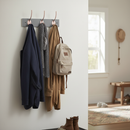 Premium Wall Mounted Coat Rack with Double Hooks - Stylish Slate Grey Design for Modern Home Organization