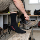 Merino Wool Terry Work Socks 2-Pack - Black