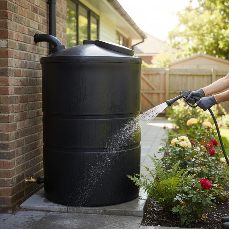 Dark Slate Gray Premium Tall Slimline 2000 Litre Water Tank - Frost Proof & Durable