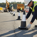 Dark Gray Premium 500mm Traffic Cone - High Durability and Reflectivity