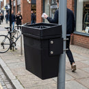 Post or Wall Mountable Open-Top Litter Bin – 30 Litre