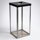 63 Litre Clear Mild Steel Recycling Bin with Colour-Coded Lid (view 2)
