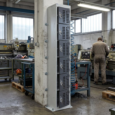 Six Door Perforated Locker with Cam Lock – Ventilated Storage