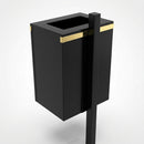 40 Litre post-mounted open top steel litter bin (view 2)