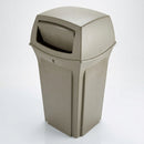 133 litre plastic litter bin with hinged doors (view 2)
