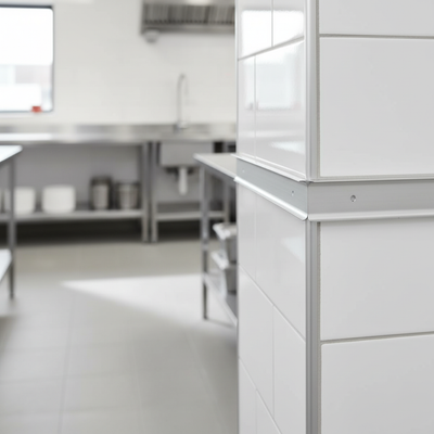 Premium 10mm Bullnose Corner Joint Trim - 40mm Width for Worktops