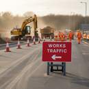 Slate Gray Premium Quick-Fit Sign Face with Left Arrow for Traffic Guidance